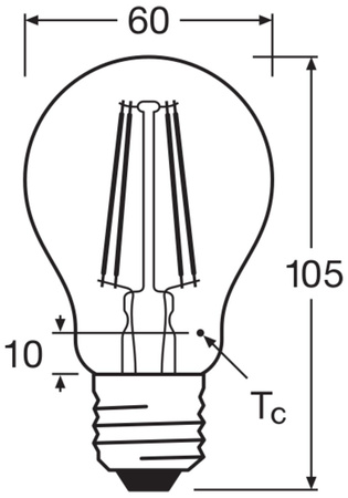 LED žiarovka A60 E27 4W = 40W 470lm 2700K teplá biela 300° VALUE CLASSIC Osram