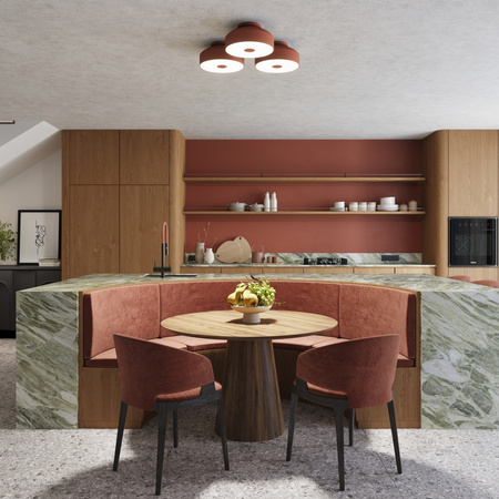 LED stropné svietidlo 4x E27 Ochre Red OMIQ Crimson SL.1681 Sollux