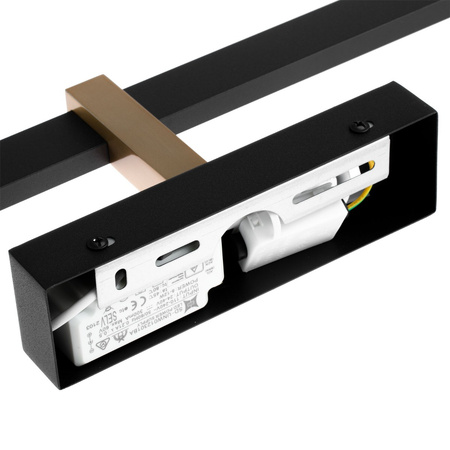 VENUS Kúpeľňové nástenné LED svietidlo nad zrkadlo 24W 1680lm čierno-zlaté 120cm