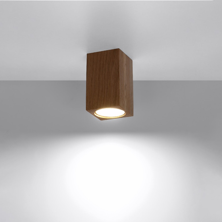 Stropné svietidlo Keke Sollux s povrchovým reflektorom GU10 Square Brown Scandinavian