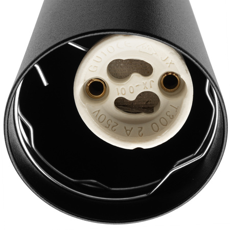 Závesné závesné svietidlo Rail 29cm Reflektor GU10 LED SOPLO Black LUMILED