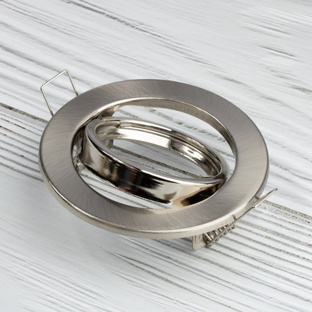 Svietidlo HALOGEN na zapustenú montáž Pohyblivé okrúhle svietidlo GU10 MR16 Satin sheet