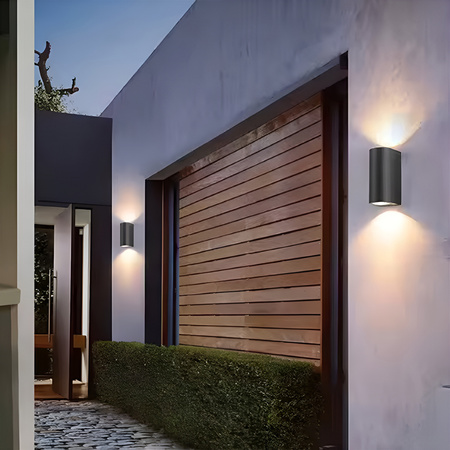 Záhradné nástenné svietidlo Vonkajšie svietidlo 2xGU10 Black