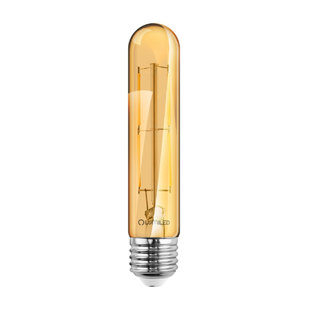 LED žiarovka E27 Tubular T30 6W = 50W 660lm 2000K teplá biela 360° BURSHINE FILAMENT LUMILED
