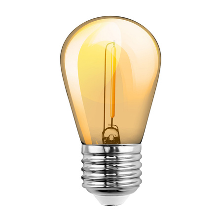 Záhradná vonkajšia svetelná reťaz Girland 20m 40x žiarovky E27 1,3W 2200K MALUS Lumiled