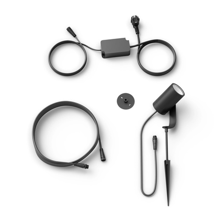 LED 8W 590lm IP65 biela a farebná Ambiance RGB + TW Black Smart SMART Zigbee Bluetooth Lily Philips HUE Garden Spotlight