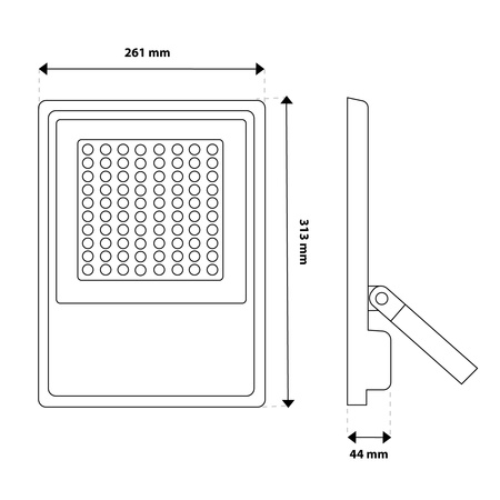 LED reflektor vonkajší BRIGHT vodotesný 150W 16500lm 4000K LUMILED