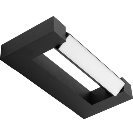 ASTER Nástenná LED lampa nad zrkadlo 2x4W 560lm Čierna neutrálna biela 30cm IP54 hore/dole 360°