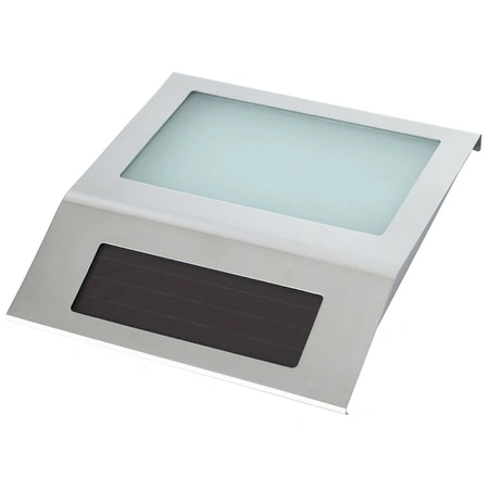 Solárne nástenné číslo domu LED fasádna lampa 0,1 W 5500-6000K studená so súmrakovým senzorom sivá IP65 Masterled