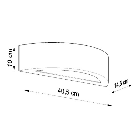 Nástenné svietidlo Nástenné svietidlo E27 Polkruhové čierne Moderné svietidlo Atena Sollux
