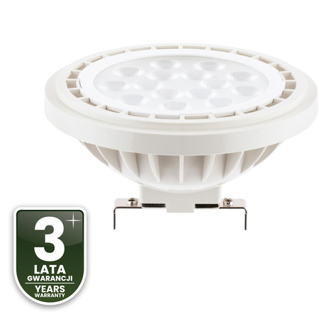 10x LED žiarovka AR111 G53 15W = 100W 1521lm 3000K 12V, teplá biela 38° LUMILED