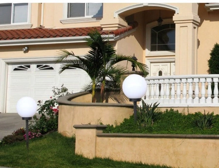 LED solárna záhradná lampa biela/čierna 15 cm Driving studená biela Sphere