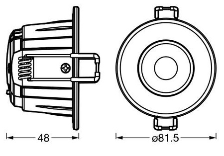 LED zapustené stropné zapustené bodové svietidlo 6W 600lm CCT stmievateľné Mesh White Downlight Slim Ledvance