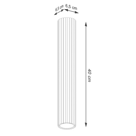 Tuba Spot stropné svietidlo na povrchovú montáž 1x GU10 White Carbon Deep Space SL.1533 Sollux
