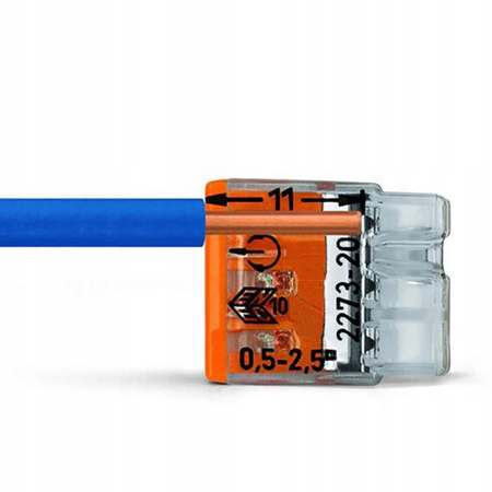 Montážna armatúra rýchlospojka 5x0,5-2,5 mm Kocka na kábel