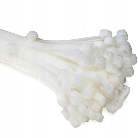 Káblové svorky Strong 2,5x100 mm biele 100 ks LUMILED