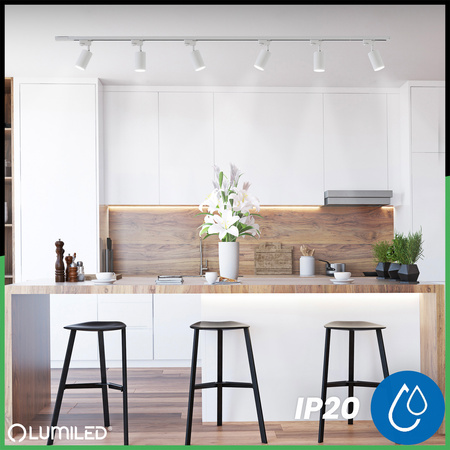 Sada osvetľovacích prípojníc 2 m + 6x RITI GU10 White LUMILED reflektor