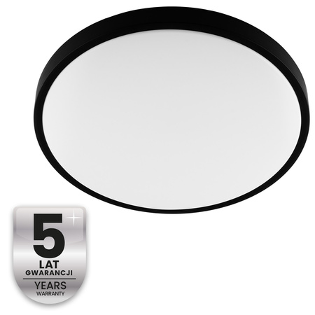 LED stropný plafón s povrchovou montážou 24W 4000K CELIS Round IP44 Black Ring ALS LUMILED