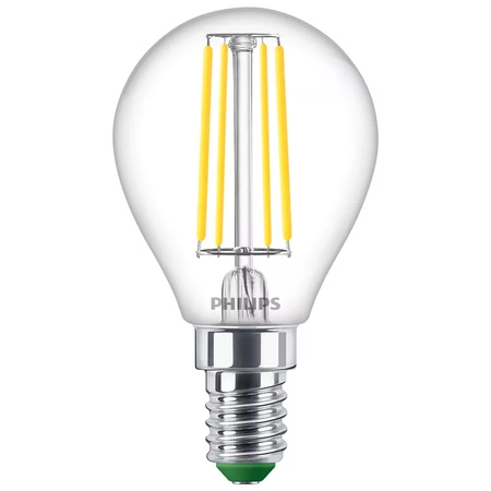 LED žiarovka E14 guľka P45 2,3W = 40W 485lm 210lm/W 4000K neutrálna biela 300° CLASS A UltraEfficient Philips