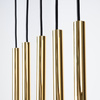 Stropné závesné svietidlo 5x G9 Tuba Luster Tubular Gold Gloss Modern Pastelo Sollux