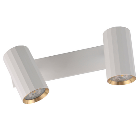 Nástenné a stropné reflektory 2x GU10 White Gold NICEA Sanico Goldlux