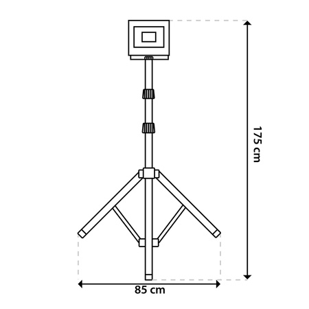 LED reflektor 1x 30W Pracovný LED statív 4000K