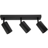 Stropné nástenné svietidlo 3x GU10 SPOT LED QUALIS III Black
