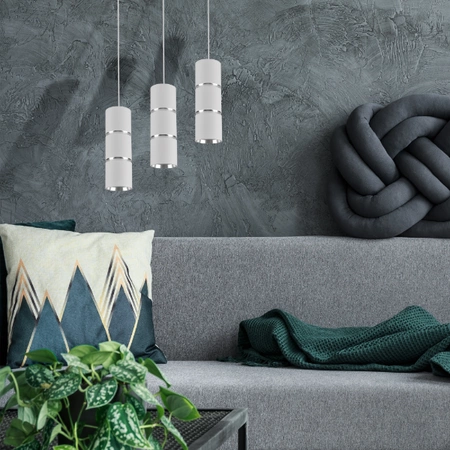 Stropné závesné svietidlo GU10 White Silver BAMBOO Sanico Goldlux