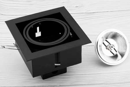 Halogénové svietidlo GU10 ES111 Square Black CANIS LUMILED