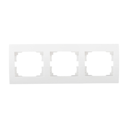 Trojitý horizontálny rámik na povrchovú montáž pre zásuvku biely LOGI Kanlux