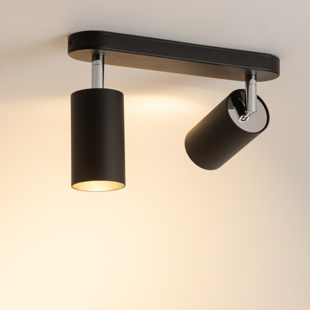 EYE SPOT 6020 Nowodvorski 2x GU10 čierna moderná reflektorová bodová lampa s povrchovou montážou