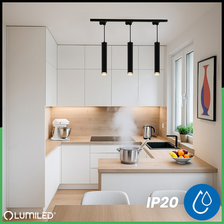 Stropné závesné svietidlo 29cm Reflektor GU10 LED ELIGIS Black LUMILED