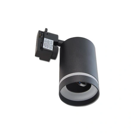 Reflektor pre 1-fázovú lištu GU10 s čiernym matným krúžkom Masterled