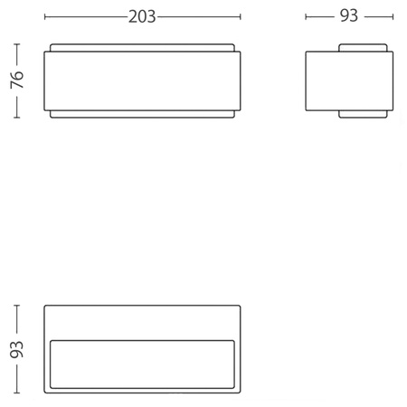 Záhradné nástenné svietidlo Vonkajšia fasádna LED lampa 9W 1000lm 4000K IP44 Anthracite Stratosphere Philips