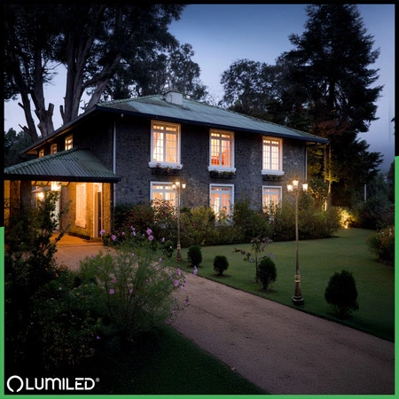 Vonkajšie záhradné svietidlo 3xE27 SQUARE 2m Patina BELLIS LUMILED