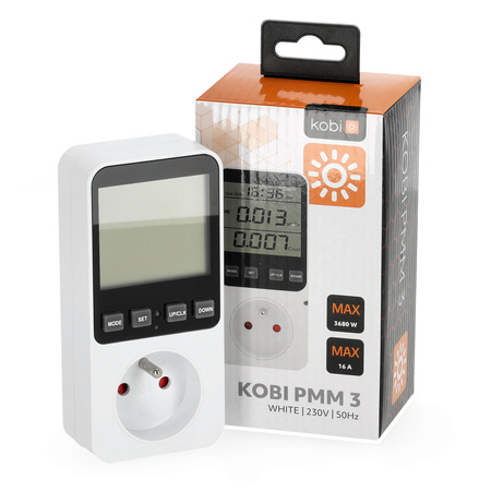 Merač výkonu PMM3 s meraním nákladov na energiu White Kobi