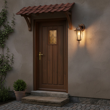 Vonkajšie fasádne nástenné svietidlo E27 LATARNIA DOWN DOWN Patina BELLIS LUMILED