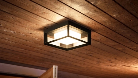 Záhradné nástenné svietidlo LED vonkajšie fasádne svietidlo 15,2 W 1140 lm IP44 Biela a farebná Ambiance RGB + TW Black Smart SMART Zigbee Bluetooth Econic Philips HUE