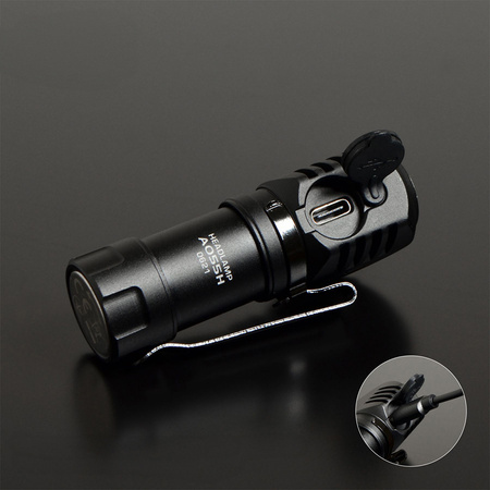 Nabíjateľná LED hlavová baterka 10W 600lm 4 režimy USB-C Vodotesné IP68 Videx