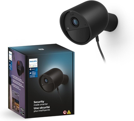 Vonkajšia káblová kamera IP 1080p Full HD CMOS Black Zigbee WiFi SMART Bezpečnostná kamera Secure Philips HUE