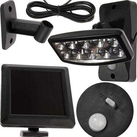 Solárny LED reflektor 2W s detektorom pohybu VOLTENO