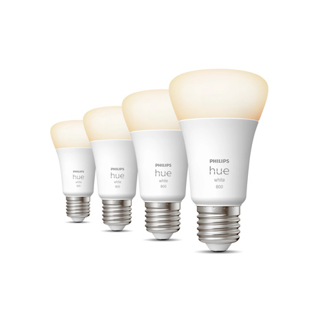 4x LED žiarovka E27 A60 9W = 60W 800lm 2700K teplá biela SMART Smart Bluetooth ZigBee White Philips HUE