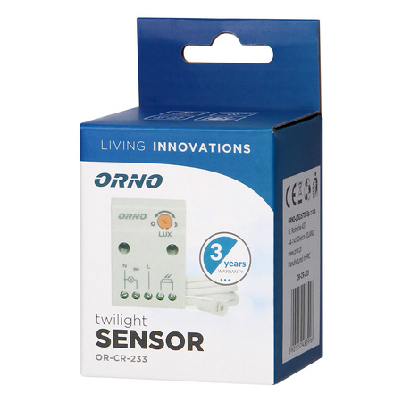 Súmrakový spínač s hermetickou externou sondou 2300W IP65 biely ORNO