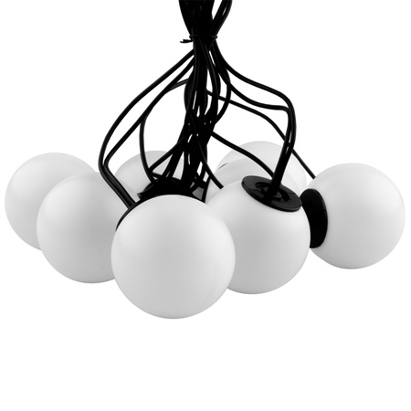 Vianočná girlanda 8x LED na batérie dekoratívni snehuliaci duchovia 4,33 m hrajúci bielo +USB C