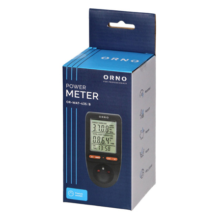 Merač spotreby elektrickej energie s LCD displejom Merač spotreby elektrickej energie pre zásuvku ORNO