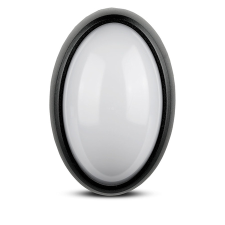 LED stropné svietidlo 12W 6400K 840lm IP54 Oval Black VT-8010 V-TAC