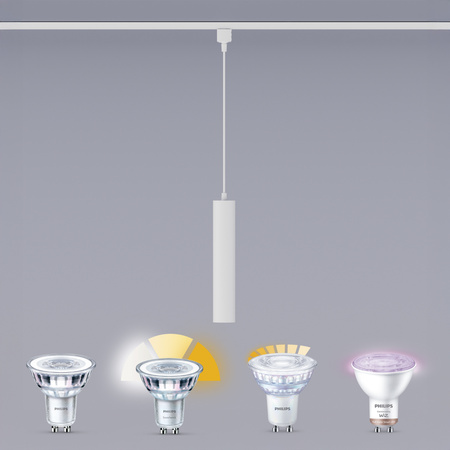 LED GU10 jednofázové biele EasyLink Paxie Philips závesné koľajnicové svetlo