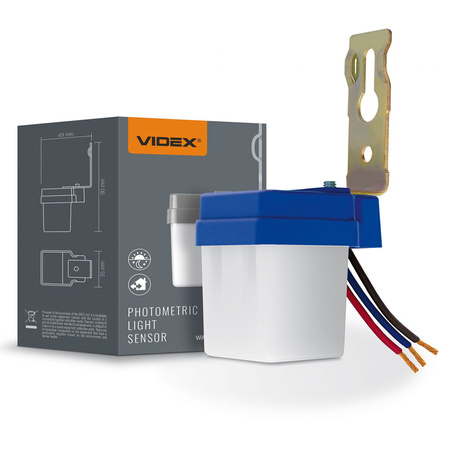 Vonkajší fotometrický súmrakový senzor 6A biely IP44 VL-SN01 Videx