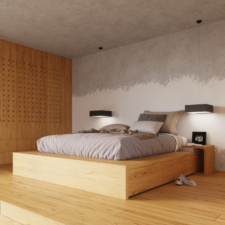 Stropné svietidlo Plafond E27 Square Black Minimalist Horus Sollux