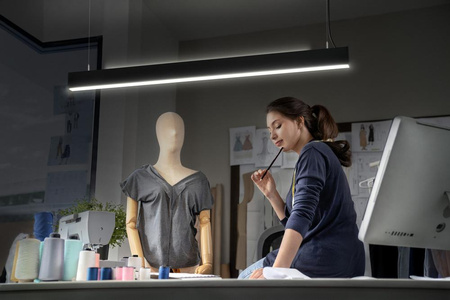 42W 4400lm 4000K, neutrálna biela stmievateľné čierne kancelárske svietidlo Ledvance Line